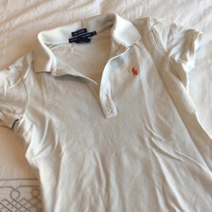 White Ralph Lauren polo top